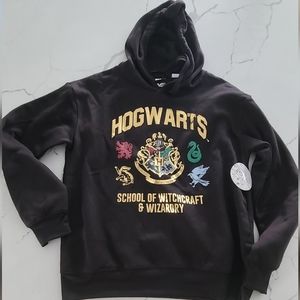 Gold Foil Harry Potter Hogwarts Hoodie